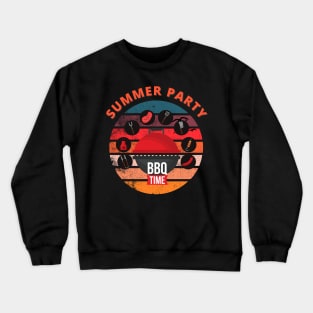 Summer Party BBQ Time Crewneck Sweatshirt